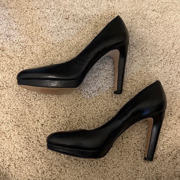 Vince Camuto Black Leather Heels - Picture 2 of 4